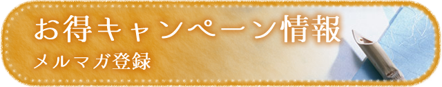 お得キャンペｰン情報メルマガ登録